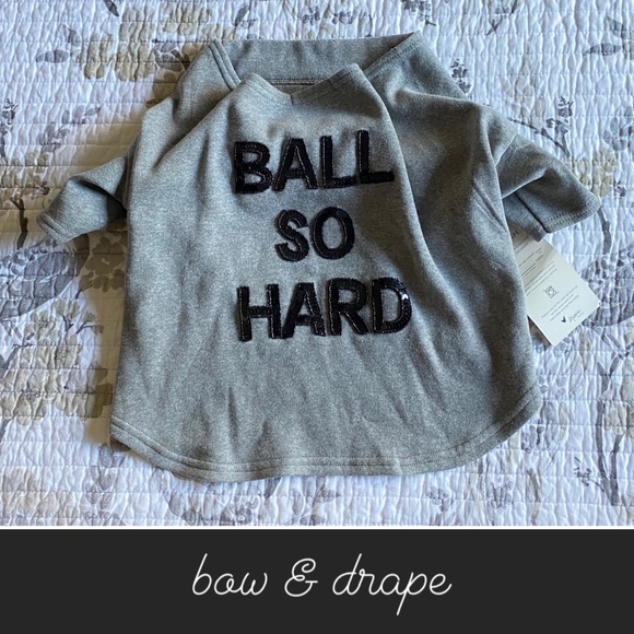 Bow & Drape Dog Sweatshirt Heather Gray NWT• XL